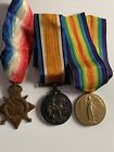 WW1 Trio For Private W Curtiss Royal Army Service Corps. Ref 659