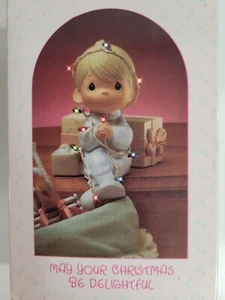 Enesco Precious Moments Weihnachtsstrumpf Kleiderbügel mit batteriebetriebenen Lichtern - Bild 1 von 8