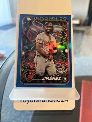 Blue! 🚨2024 Topps Holiday Eloy Jimenez Glitter Parallel Baltimore Orioles #196 - Image 1 of 2