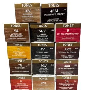 14 pc MIXED LOT ALOXXI Tones Demi Permanent HAIR COLOR 2 oz ea - Picture 1 of 2