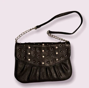 Grace Adele Black & Rhinestone Crossbody & Clutch Hand Bag! Purse! New - Picture 1 of 8