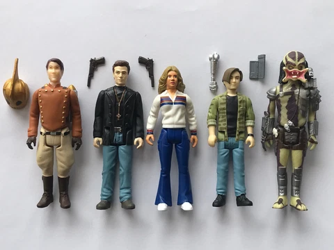 Super7 ReAction Lot of 5 - Bionic Woman John Connor Boondock Rocketeer Predator Cover