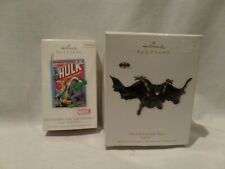 HALLMARK-KEEPSAKE ORNAMENTS: "BATMAN" THE DARK KNIGHT RISES AND "THE INCREDIBLE 