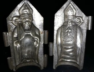 N°231- MOULE A CHOCOLAT ANCIEN -2 PARTIES-ST.NICOLAS -FER ETAME XX RARE-MOLD - Imagen 1 de 4