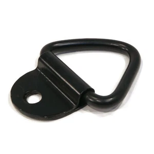 1/4" Black Steel D Ring Bracket Clip Anchor Tie Down Trailer RV Truck ATV Boat - Bild 1 von 9