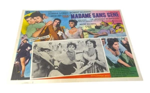 Cartel de película de colección de los años 60 Madame Sans Gene Sophia Loren Lobby Card México - Imagen 1 de 7