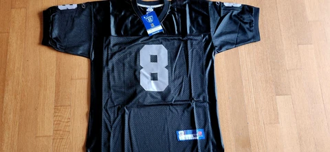 NEW TAG Oakland Raiders Throwback #8 Daunte Culpepper sewn Jersey BLACK MENS XL Cover