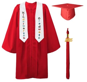 Kindergarten Graduation Cap and Gown Stole Package 2025 Tassel Set for Kids R... - Picture 1 of 7