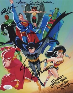 Kevin Conroy George Newbern +3 Signed 8x10 Justice League Authentic Auto JSA COA - Picture 1 of 2