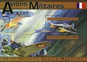 French Military Aircrafts Stamp Morane-Saulnier MS 406 Airplane Military S/S MNH - Picture 1 of 12