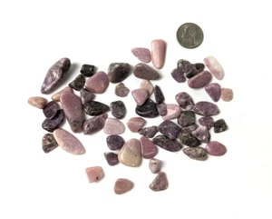 Lepidolite Tumbled Stones - sacchetto da 3 once / lotto pietre assortite di piccole dimensioni - Foto 1 di 5