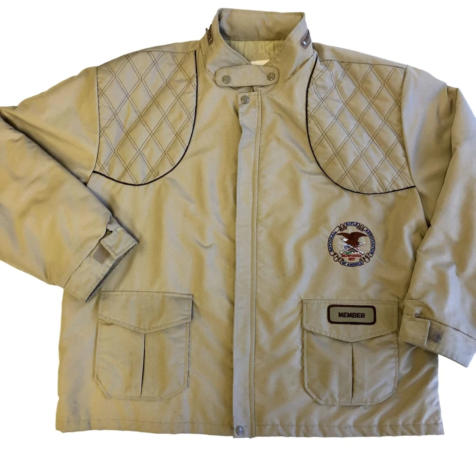 Vtg 70's NRA Life Member Hunting SHOOTING Jacket Hooded USA Thinsulate Coat 2X - Image 1 of 4