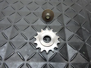 03 Honda CRF450R CRF450 14t 14 Tooth Front Sprocket Bolt and Washer - Bild 1 von 5