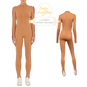 THERMAL JUMPSUIT by Wolford XS S Small lion braun Langarm Einteiler Sport - Bild 1 von 4
