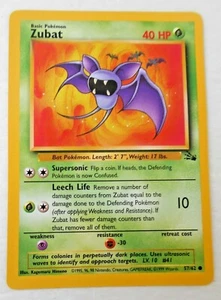 POKÉMON TRADING CARD 1995-99 ~ ZUBAT #57/62 ~ KAGEMARU HIMENO ~ MINT NOT PLAYED - Picture 1 of 2