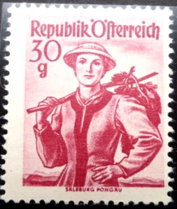 Österreich 1948 Mi 899 DS Trachten, Salzburg Pongau, postfrisch - Bild 1 von 1