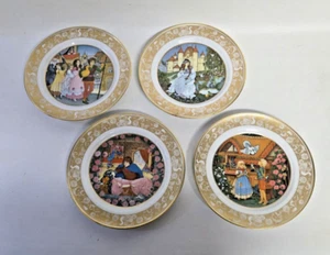 Franklin Porcelain Grimm's Fairy Tales Collector Plate Series 1978 Set of 4 - Imagen 1 de 6