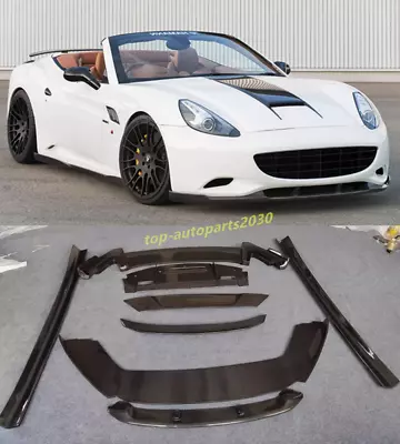 for Ferrari California Carbon Fiber Front Rear Lip Diffuser Sideskirts Wing Trim - Image 1 of 4