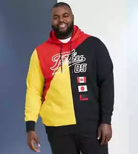 FUBU MULTI-COLOR Block Flag HOODED SWEATSHIRT SZ: 3XL 3X NWT "THE OG IS BACK" - Picture 1 of 4