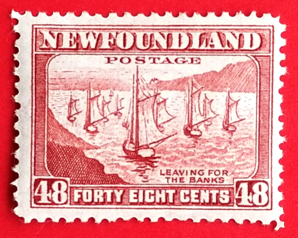 Canada Newfoundland #266 Perf 12.5 Waterlow & Sons Printing - Fishing Fleet MLH - Image 1 of 1
