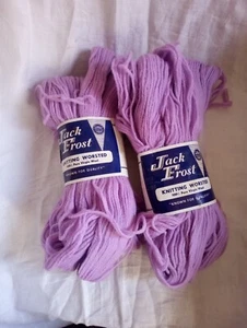 2 skein x 4 oz Vintage Jack Frost Knitting YARN 100% Wool Yarn Orchid Purple USA - Picture 1 of 5