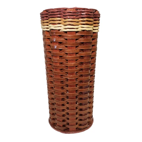 FOXCREEK Basket Co. 15" Handmade Signed Toilet Paper Umbrella Holder Cover