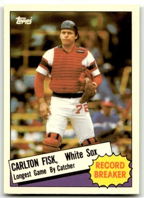 1985 Topps Collector's Edition (Tiffany) #1 Carlton Fisk Chicago White Sox HOF - Image 1 of 2