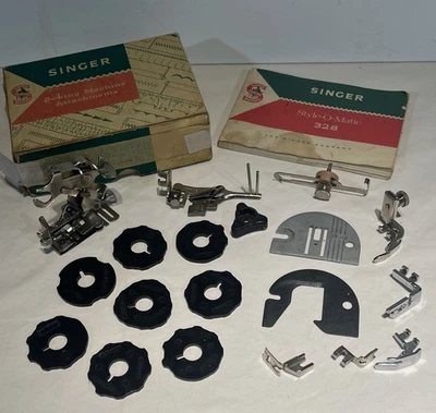 Máquina de coser Singer 328K Style-O-Matic de colección fijación manual cámara/pies 161127 Foto 1 de 4