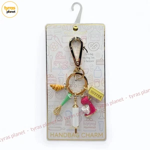 True to Form Baking Theme Handbag Charm Keychain Croissant Butter Rolling Whisk - Picture 1 of 3
