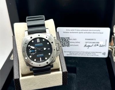 Panerai Luminor Sumergible PAM00973 PAM 973 42mm Esfera Negra Caja Papeles Foto 1 de 4