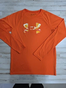 Under Armour Jugend Jungen YXL Training Loose Orange Camouflage Langarmshirt - Bild 1 von 7