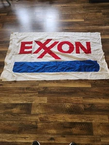 Vintage Cotton Exxon Petroleum Nautical Flag - Picture 1 of 4