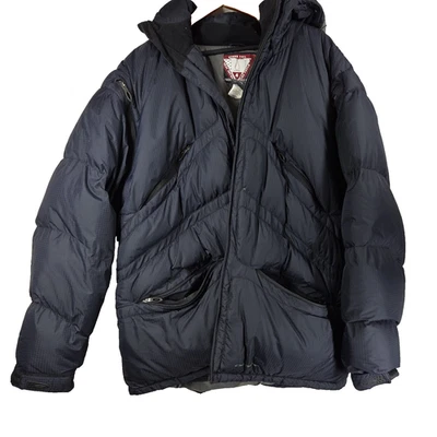 Chaqueta acolchada Oakley Hydro Fuel 4 plumón de ganso de colección para hombre XXL negra Y2k con capucha nieve Foto 1 de 4