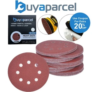 125mm Mixed Grit Orbital Sander Sanding Sheets Discs Hook Loop - Dewalt DCW210 - Picture 1 of 12