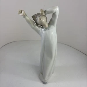 LLADRO, Boy Stretching Yawning Porcelain Figurine Made In Spain See Last Pic - Picture 1 of 5