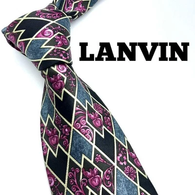 Lanvin Silk Necktie Made in France Luxury Elegant 95cm Width Used - Image 1 of 4