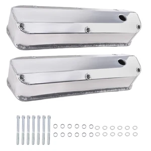 2pc Small Block  Polished Aluminum Valve  For Ford 260 289 302 351W V8 engines - Picture 1 of 11