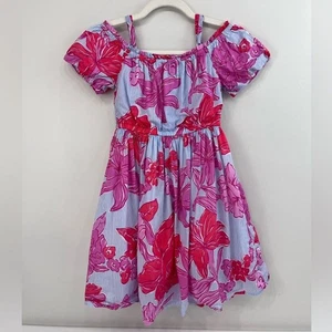 Vineyard Vines Kentucky Derby Girls' 10 Off-Shoulder Dress - Picture 1 of 6