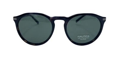 Unisex Nautica N6248S 206 Round Tortoise Dark Polarized Sunglasses - Image 1 of 4