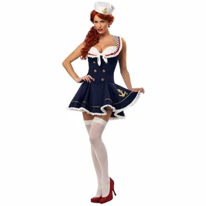 Nautical Doll Sailor Navy Pin Up 40s 50s Women Costume L - Picture 1 of 1