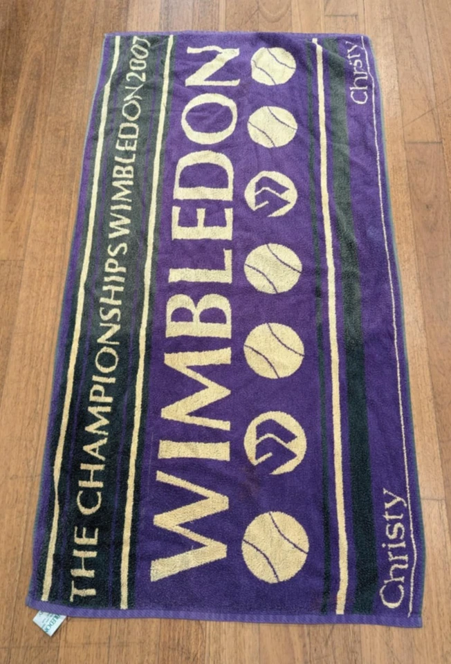Toalla de playa de tenis Christy púrpura The Championships Wimbledon 2007 Foto 1 de 4