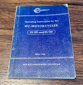 MZ ES 125 150 ORIGINAL 80 PÁGINAS MANUAL DE INSTRUCCIONES DE FUNCIONAMIENTO ALREDEDOR DE 1963 *Reedición* - Imagen 1 de 10
