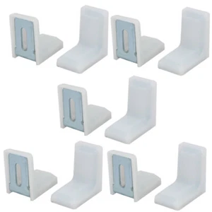28mmx17mmx28mm forma L cubierta derecha esquina ángulo Abrazadera blancos 10pcs - Imagen 1 de 3