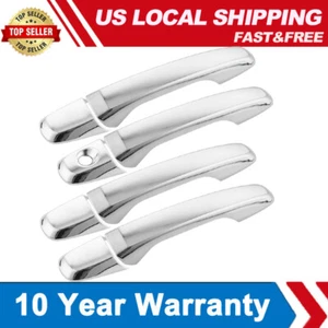 Chrome 4pcs Door Handle Covers For Ford Explorer Ford Edge 2011 2012-2015 E5 - Picture 1 of 6