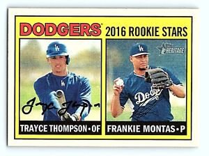 2016 Topps Heritage Trayce Thompson/Frankie Montas Rookie Los Angeles Dodgers