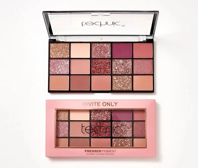 TECHNIC PRESSED GLITTER EYESHADOW MAKE UP PALETTE  KIT PIGMENT INVITE ONLY - Image 1 of 4