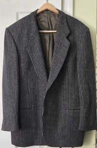 Mens Jacket/SportCoat: UNGARO Uomo Paris, 43R, Blue/Gray Check, Wool Blend - Picture 1 of 4