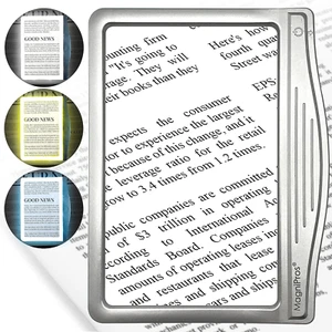 5X Large LED Page Magnifier, Anti-Glare, Stepless Lighting, Ideal for Seniors - Picture 1 of 9