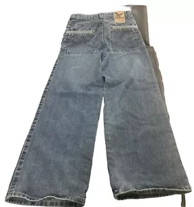 Vintage Cyber Y2K Chams Wide-Leg Skate Blue Jeans 28x30” 19" Openings JNCO Style - Picture 1 of 6