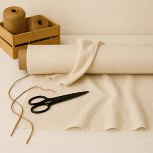 Bone Cotton-Linen Fabric by the Yard – Linen for Apparel, Drapery & Home Decor - Picture 1 of 10